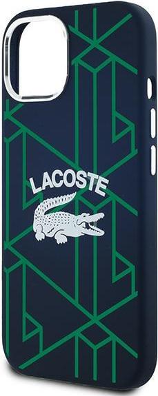 Actual product image Lacoste LCHMP15SSBIV iPhone 15 / 14 / 13 6.1" granatowy/blue hardcase Silicone Monogram Vintage Logo (Apple iPhone 15)