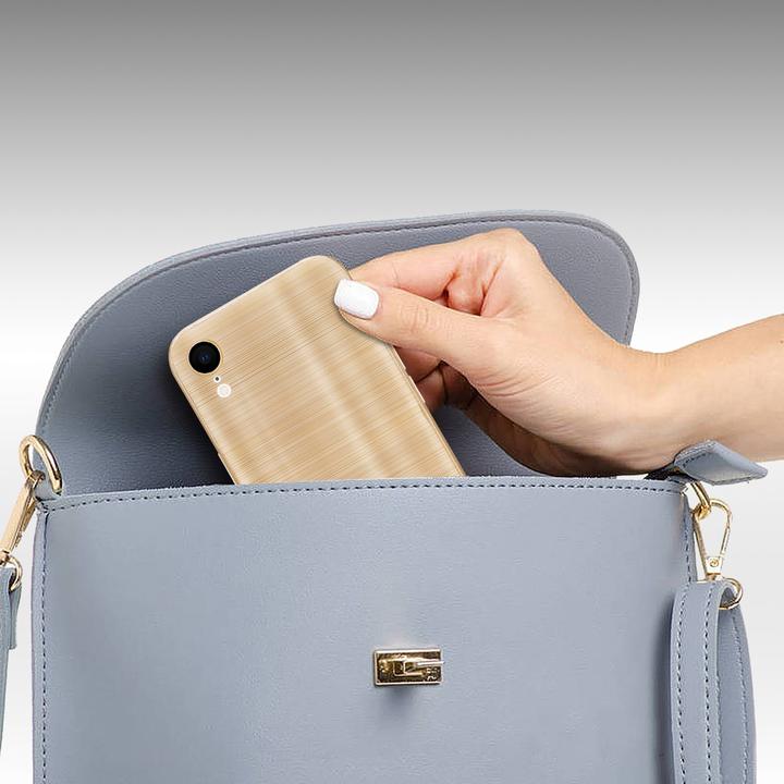 Actual product image Cadorabo Case for Apple iPhone XR in TPU Brushed Camera Protection LM160 Style (Apple iPhone XR)