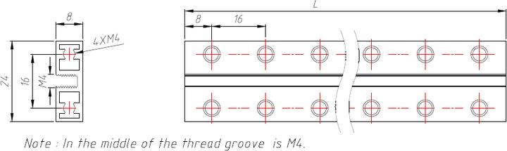 Actual product image Makeblock Beam0824-496 (Structural elements)