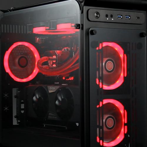 Actual product image Raijintek Iris 12 Rainbow A-RGB LED fan, set of 3 incl. controller (120 mm, 3 x)
