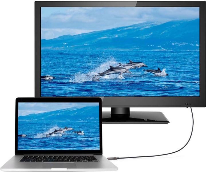 Produktbild SpeaKa Professional USB-C / DisplayPort Anschlusskabel 10.00m SP-9505620 TPE-Mantel Schwarz (1x U... (10 m, DisplayPort)