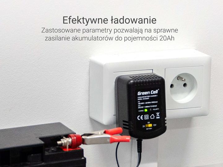 Produktbild GreenCell Ladegerät (12V, 6V, 0.60 A)