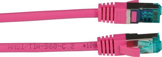 Produktbild EFB Elektronik RJ45 Patchkabel S/FTP, Cat.6A, LSZH, 25m, magenta Das geschirmte Cat.6A RJ45 Patchkabel gewährleiste (S/FTP, CAT6a, 25 m)