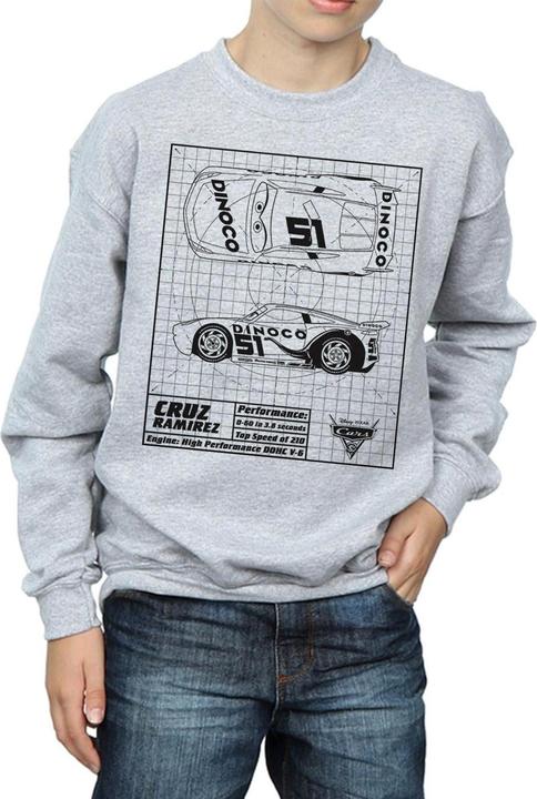 Produktbild Disney Cars Cruz Ramirez Blueprint Sweatshirt Jungen (140, 146)