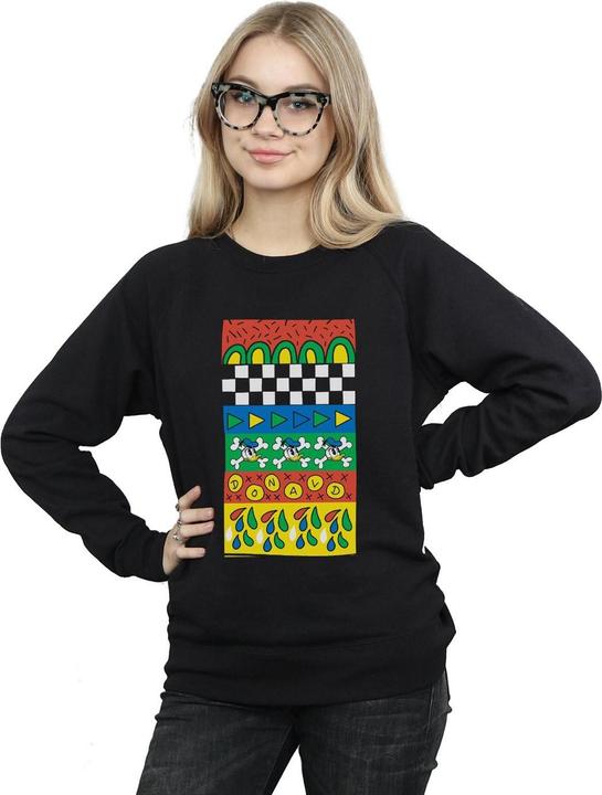 Actual product image Disney Womens/Ladies Donald Duck Vintage Pattern Sweatshirt (M)