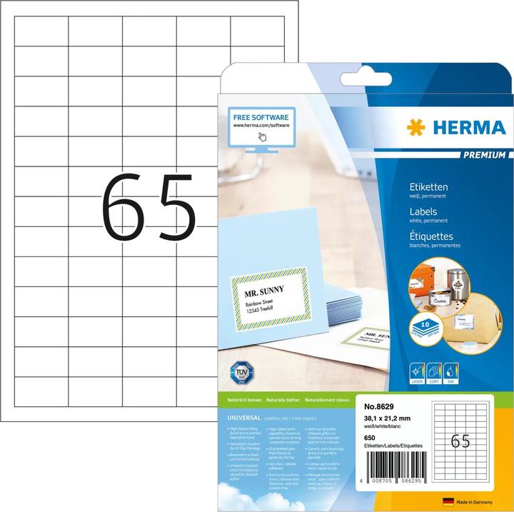 Actual product image HERMA Universal labels A4