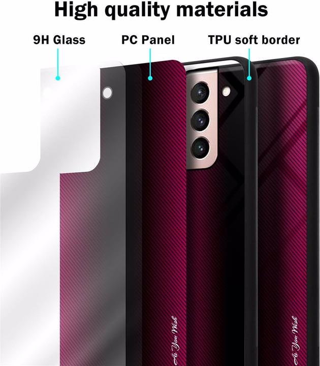 Produktbild Cadorabo TPU Gestreiftes Glas Cover (Samsung Galaxy S21 5G)