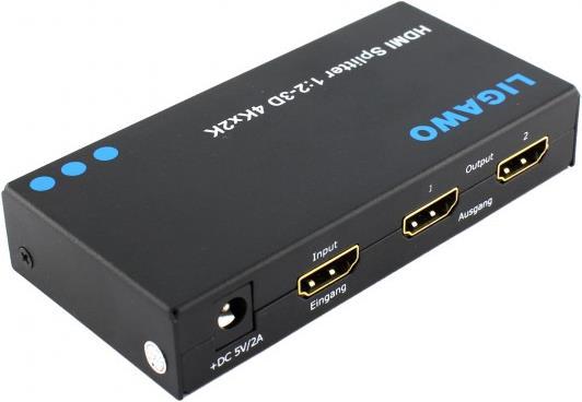 Ligawo HDMI Splitter 1 Eingang / 2 Ausgänge 4K*2K +3D
