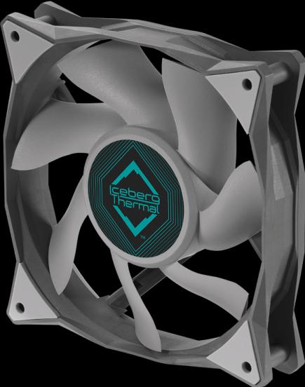 Actual product image Iceberg Thermal IceGALE computer case fan 12 cm gray 1 piece(s) (120 mm, 1 x)