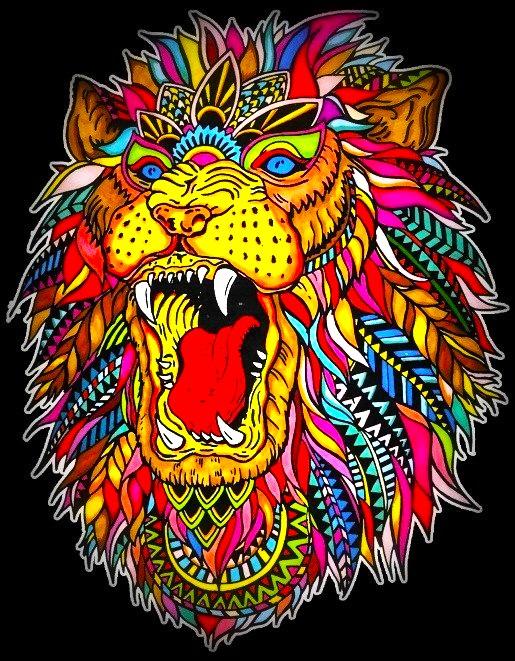 Actual product image ColorVelvet Colouring picture lion