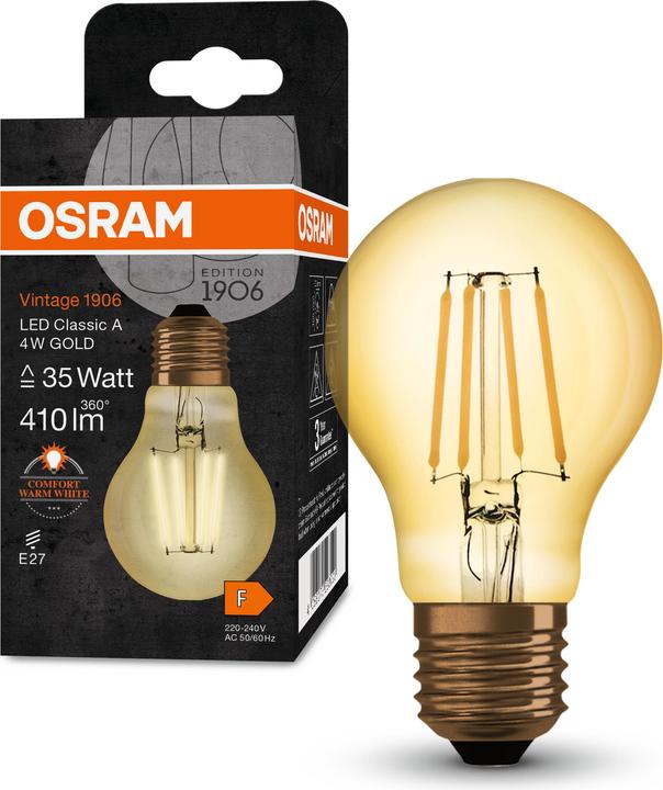 Actual product image Osram Vintage 1906 (E27, 4 W, 410 lm, 1 x, F)
