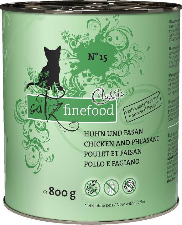 Produktbild Catz Finefood No.15 Huhn & Fasan (Adult, 1 Stk., 800 g)