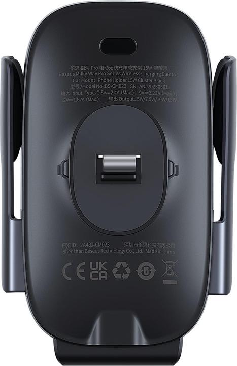 Immagine prodotto Baseus Supporto per auto con ricarica wireless MilkyWay Pro 15W (nero)