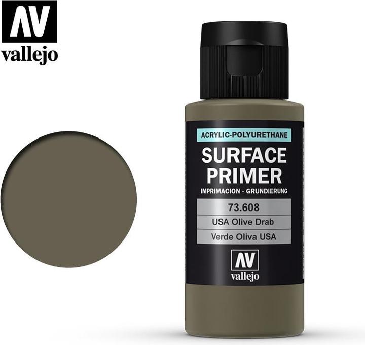 Image du produit Vallejo Surface Primer - U.S. Olive Drab (73.608)