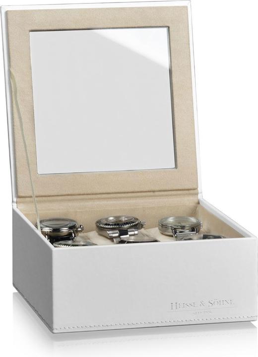 Image du produit Heisse & Söhne Coffret à bijoux empilable Mirage L - haut : coffret pour 6 montres - crème