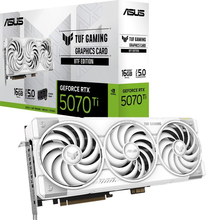Produktbild ASUS TUF Gaming GeForce RTX 5070 Ti 16GB GDDR7 BTF White (16 GB)