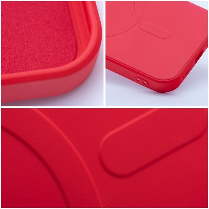 Image du produit OEM Back panel cover SILICONE MAG COVER case compatible with MagSafe for SAMSUNG S25 Plus red