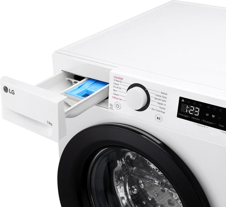 Immagine prodotto LG F4R3013NSWB Lavatrice 13Kg AI DD Classe (13 kg, A sinistra)