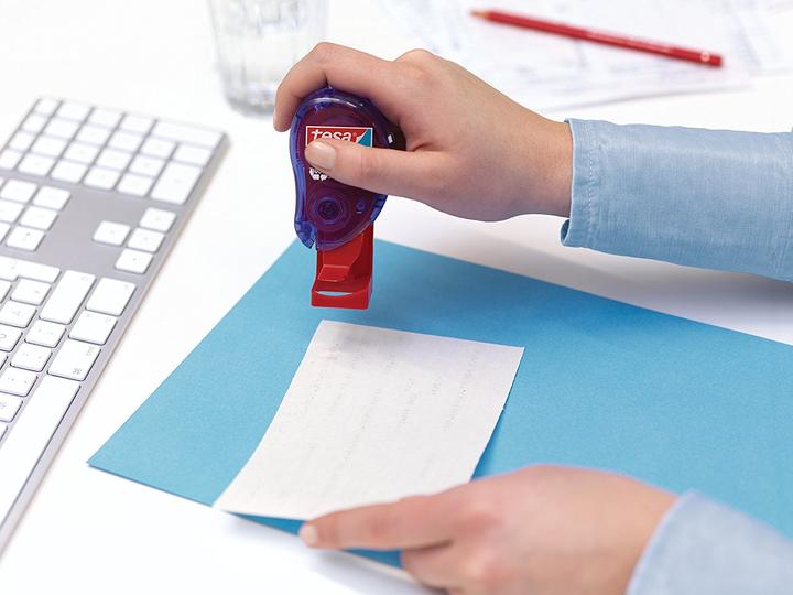Actual product image tesa Adhesive stamp ecoLogo, double-sided adhesive pads for quick gluing of paper, cardboard & photos