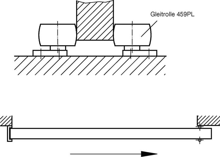 Actual product image Helm Sliding roller on plate