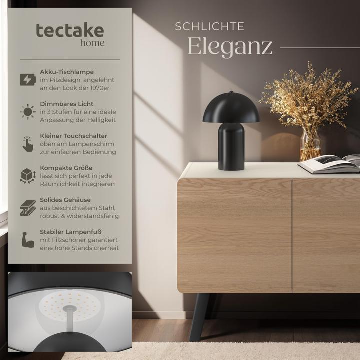 Produktbild tectake Kleine Retro-Tischlampe Kade, dimmbar, 40W