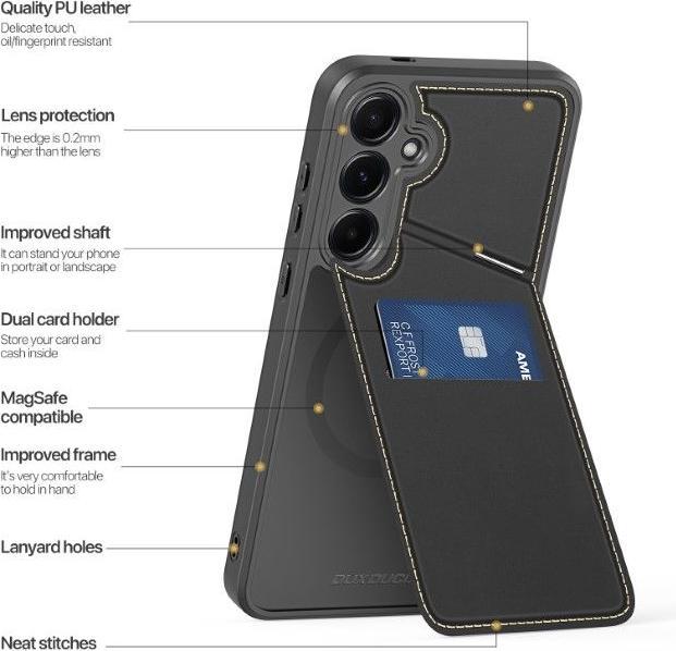 Productafbeelding Dux Ducis Rafi II-serie Samsung Galaxy S25 Plus hoesje - Zwart (Samsung Galaxy S25+)