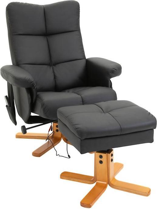 Immagine prodotto Swisshandel24 Poltrona relax Poltrona massaggiante con poggiapiedi Poltrona TV Inclinazione a 145° Poltrona