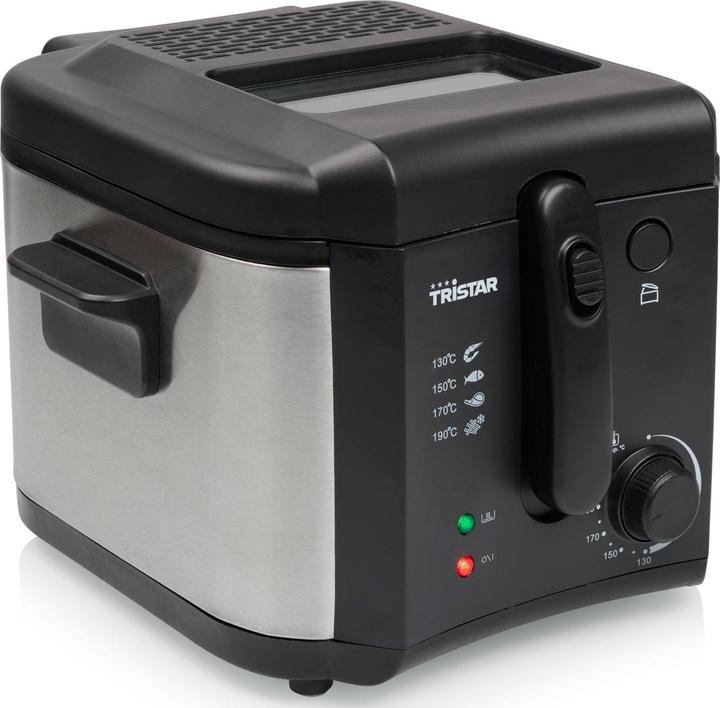 Image du produit Tristar Friteuse FR-6878 - 2,5 litre - 1600W - Inklapbaar handvat - RVS/Zwart