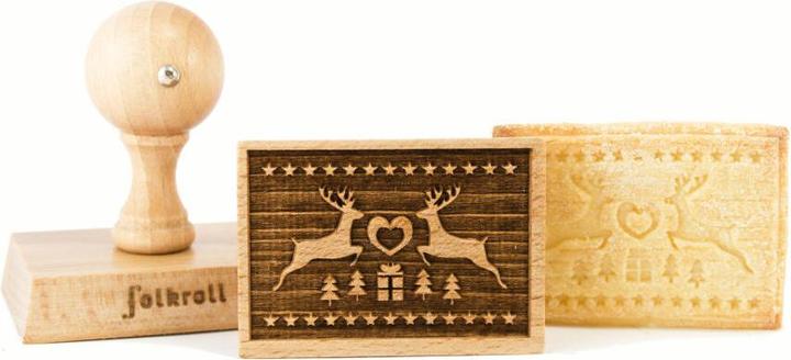 Productafbeelding Folkroll 3D motief deegstempel 'Magische Kerst'