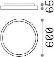 Immagine prodotto Ideal lux RAY Plafoniera LED 44W ⌀600mm Nero IP44 CCT colore luce regolabile 327686 (6850 lm)