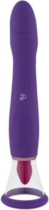 Actual product image Easytoys Pleasure Pump With G-Spot Vibrator - Purple
