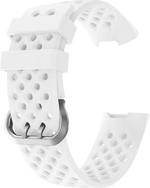 Produktbild Cover-Discount Fitbit Charge - Silikon Sportarmband gelöchert weiss (Silikon, Charge 3, Charge 4)