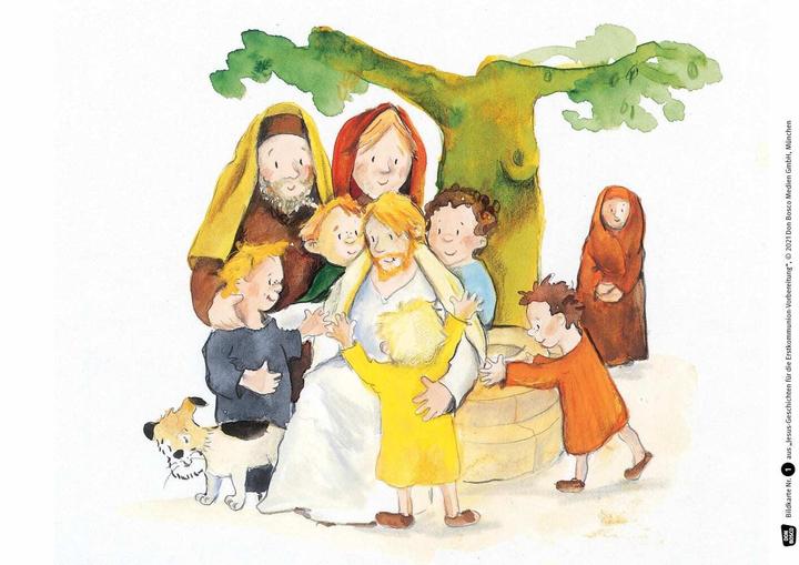 Produktbild Jesus-Geschichten für die Erstkommunion-Vorbereitung. Kamishibai Bildkartenset (Deutsch, Alfons Friedrich SDB, Anja Hirschberger, 2021)