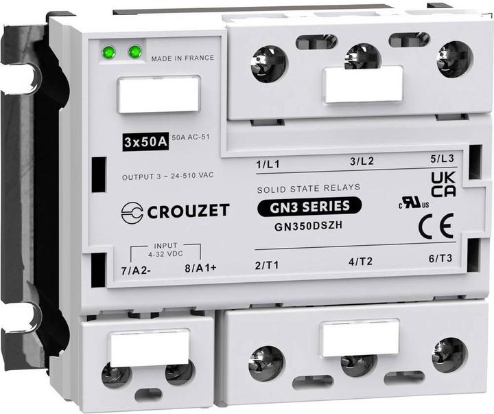 Produktbild Crouzet Halbleiterrelais GN350DSZH 50A Schaltspannung (max.): 510 V/AC Spezieller Nulldurchgang 1...