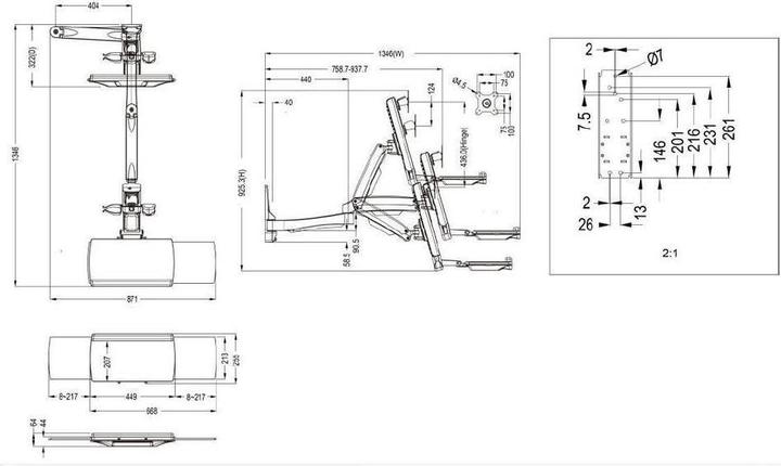 Actual product image Multibrackets Arm Single Extended (Wall, 27")