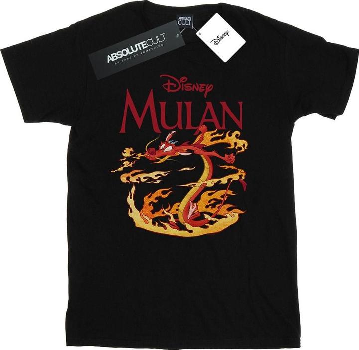 Actual product image Disney Mens Mulan Mushu Dragon Fire T-Shirt (XL)