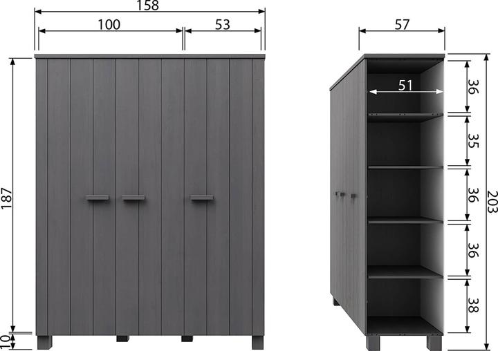 Actual product image Woood Dennis (158 cm)