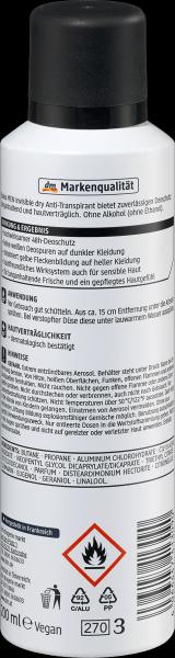 Image du produit dm Balea MEN Déodorant antitranspirant en spray Invisible Dry (Spray)