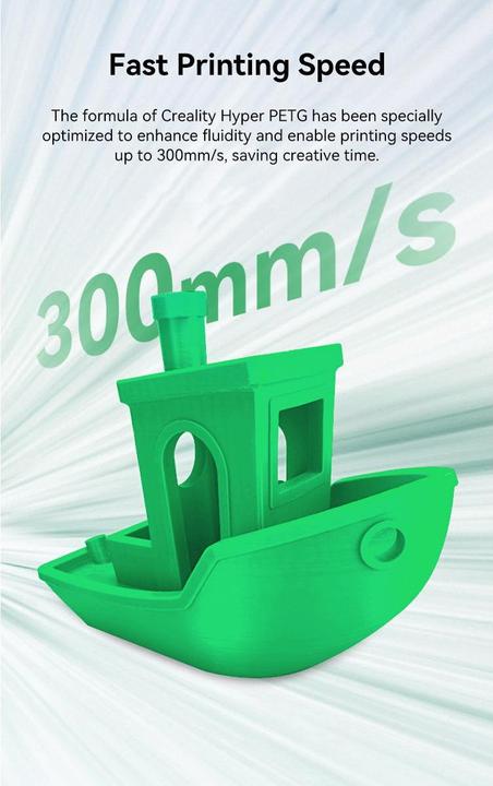 Actual product image Creality Filament PETG Hyper Green, 1.75 mm, 1 kg (PETG, 1.75 mm, 1000 g, Green)