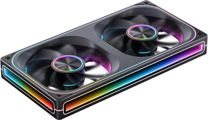 Actual product image Jonsbo ZA-240 Infinity Mirror ARGB Reverse Blade PWM Lüfter - 240mm, schwarz (240 mm)