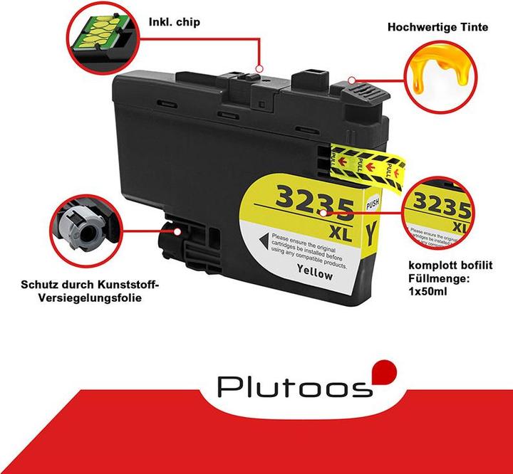 Actual product image Plutoos Brother LC-3235 cartridges XXL compatible, set of 4 colours (M, Y, C, FC)