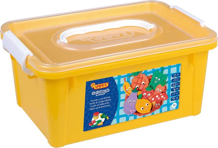 Produktbild Jovi Knetmasse Soft Dough Blandiver Obst und Gemüseförmchen + Werkzeuge