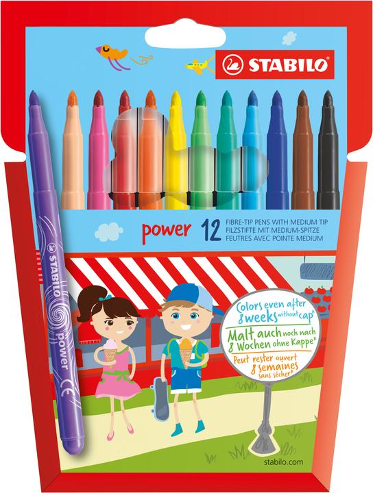 STABILO pennarello power (Multicolore, 12 x)