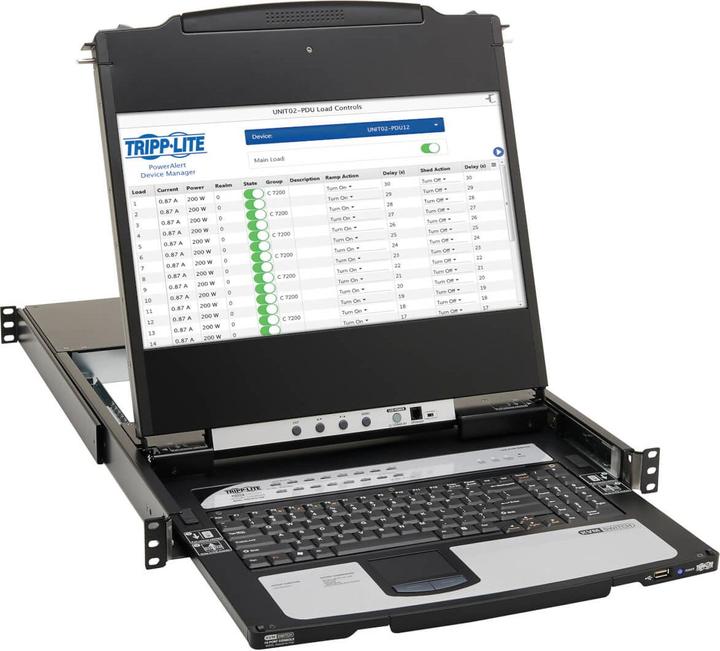 Produktbild Eaton TIPPLITE NetDirector 16-Port DisplayPort KVM Switch Console with 43,18cm 17Zoll LCD IP Remote