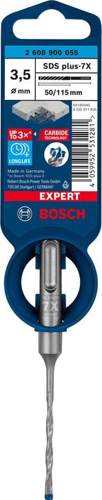 Productafbeelding Bosch Professional Zubehör Expert SDS plus-7X hamerboor, 3,5 x 50 x 115 mm (3,5 mm)