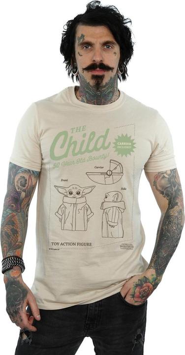 Actual product image Star Wars Mens The Mandalorian The Child Figure T-Shirt (S)