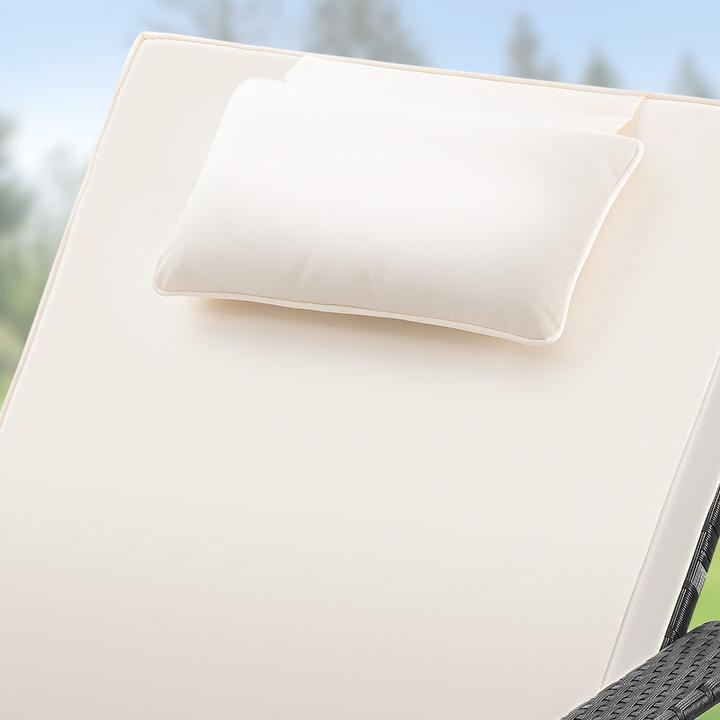 Image du produit Casaria Chaise longue de jardin en poly rotin (193 cm)