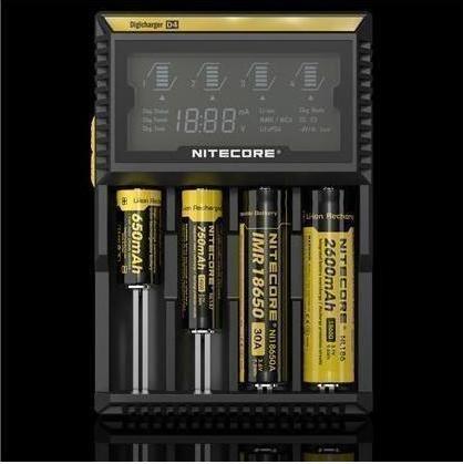 Actual product image Nitecore Digicharger D4EU - EU version (1 pcs., RCR123A, AA, AAA, C, Chargers without battery)