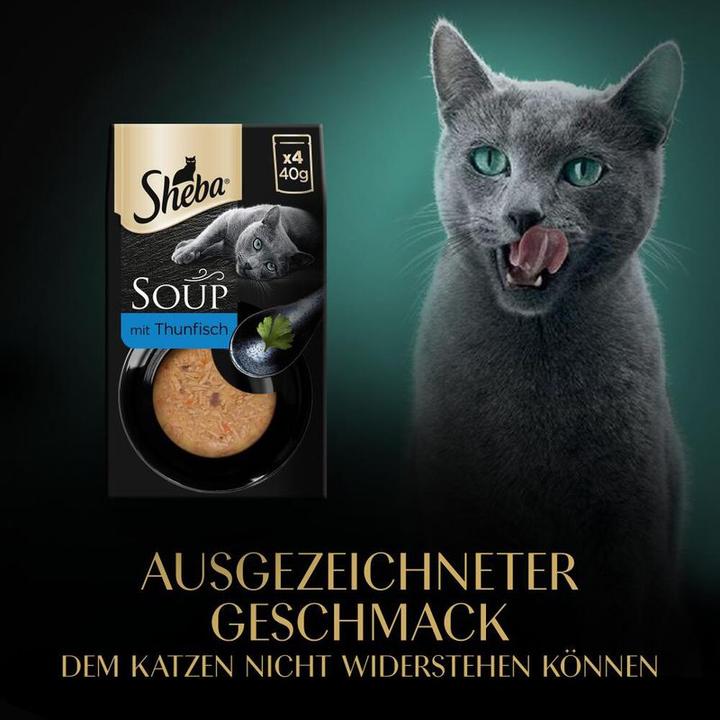 Produktbild Sheba SOUP Multipack Portionsbeutel Thunfisch (Adult, 10 Stk., 1600 g)