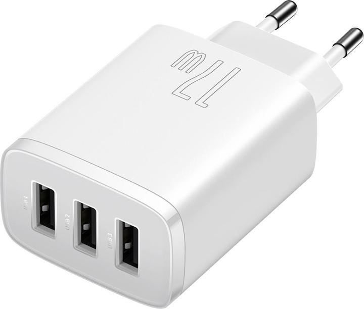 Actual product image Baseus Compact Charger 3U 17W EU White (17 W)